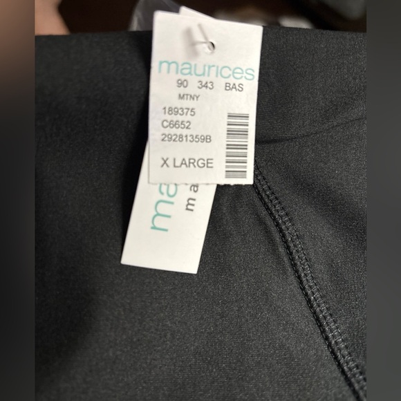 New Maurices Classic Black Leggings - XL maternity womens pants 16 18 - Picture 5 of 7